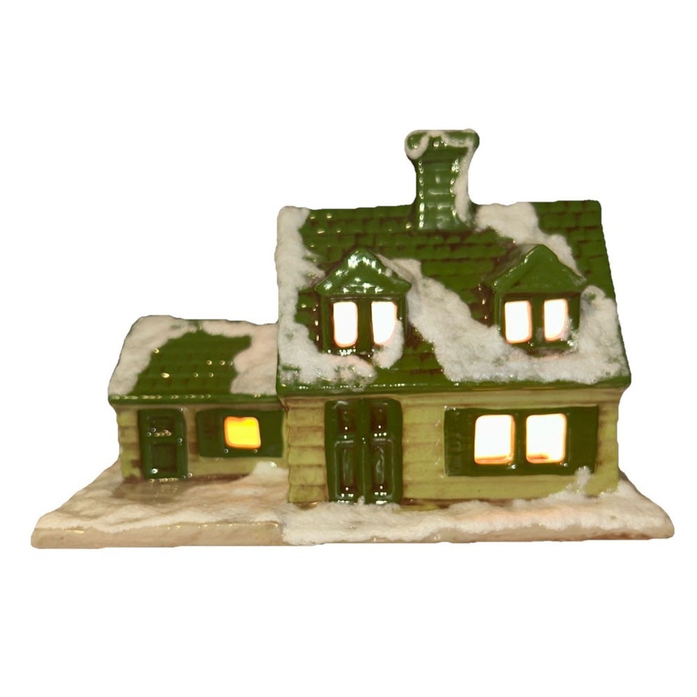 Vintage‎ Byron Molds 1979 Chritmas Village House Glossy Finish Ceramic